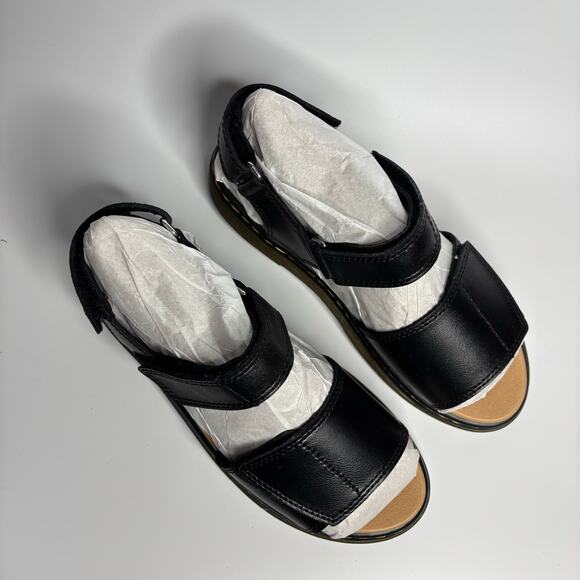 Dr Martens Romi Y Leather Velcro Sandals in Black T Lamper - Picture 8 of 11